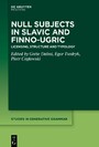 Null Subjects in Slavic and Finno-Ugric - Licensing, Structure and Typology