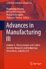 Advances in Manufacturing III - Volume 4 - Measurement and Control Systems: Research and Technology Innovations, Industry 4