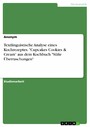 Textlinguistische Analyse eines Kochrezeptes. 'Cupcakes Cookies & Cream' aus dem Kochbuch 'Süße Überraschungen'